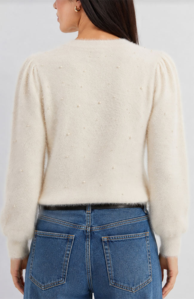 Long Puff Sleeve Crewnck Sweater
