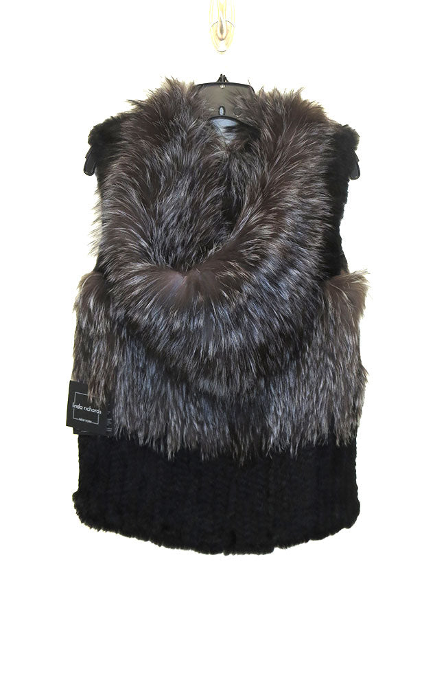 Vest in Silver Fox