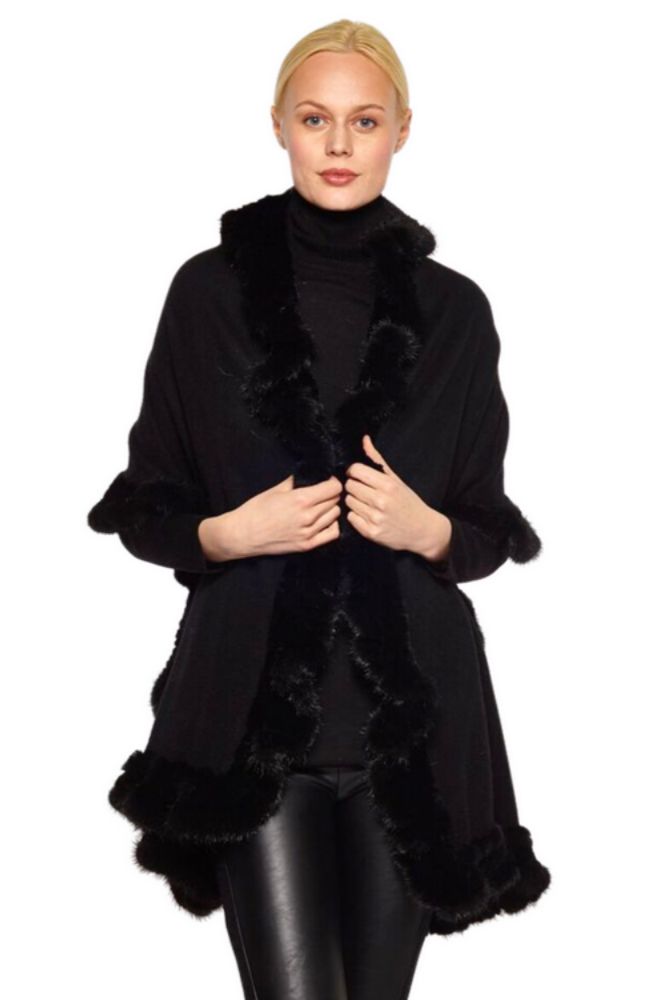 Cashmere Shawl Rex Rabbit Mink