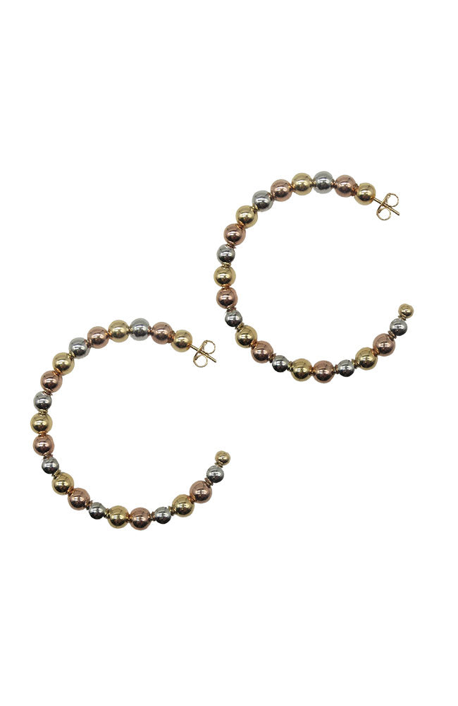 Mixed Metal Balls Hoops