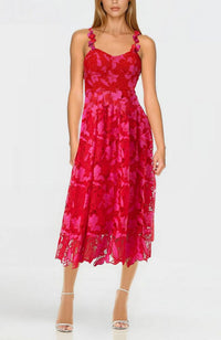 The Athena Lace Floral Long Dress
