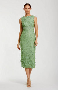 Floral Applique Midi Dress