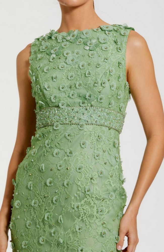 Floral Applique Midi Dress