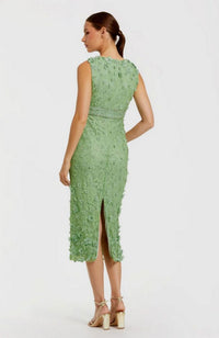 Floral Applique Midi Dress