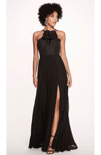 Chiffon Gown Molded Flowers