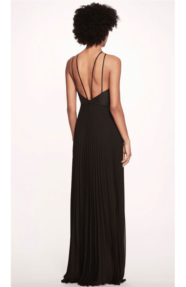 Chiffon Gown Molded Flowers