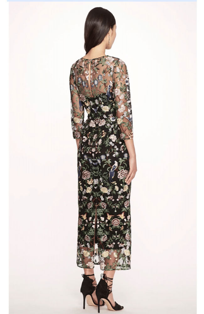 Botanical Tapestry Midi Dress