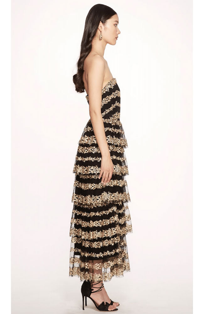 5 Tier Tea Length Dress