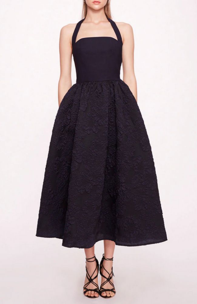 Calathea Halter Cocktail Gown