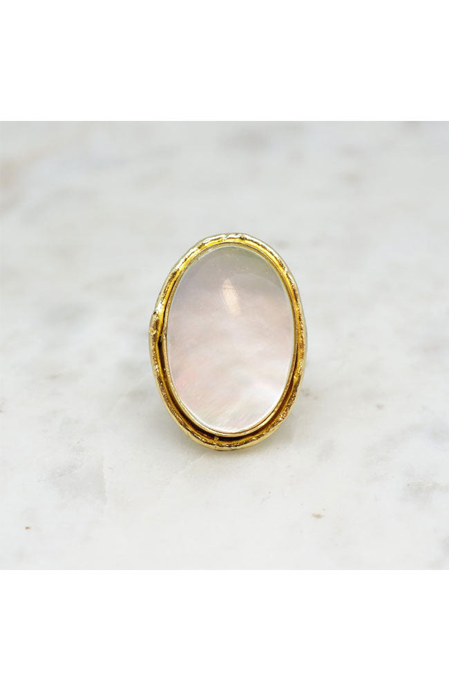 Mother of Pearl 1 Stone Ring