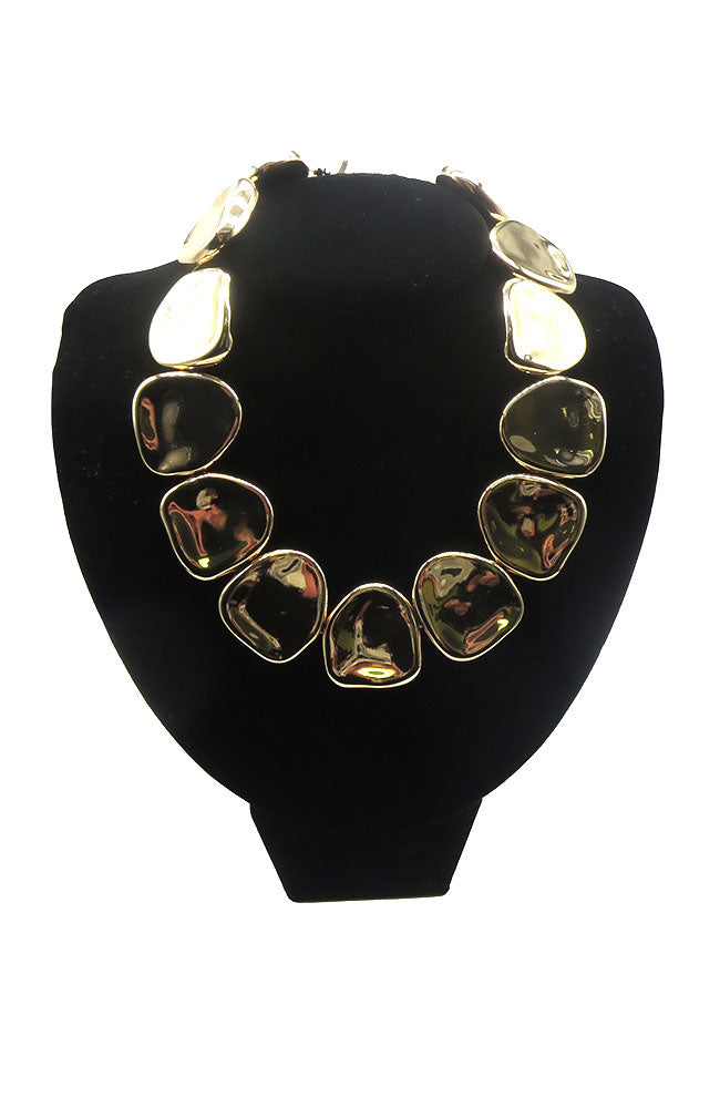 Gold Large Nugget Necklace