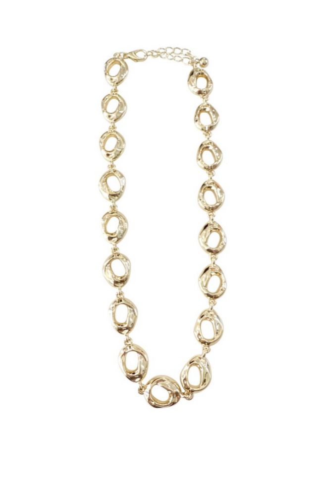 Oryan Hammered Ring Necklace Gold