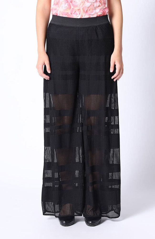 Stripe Lace Sheer Long Pants