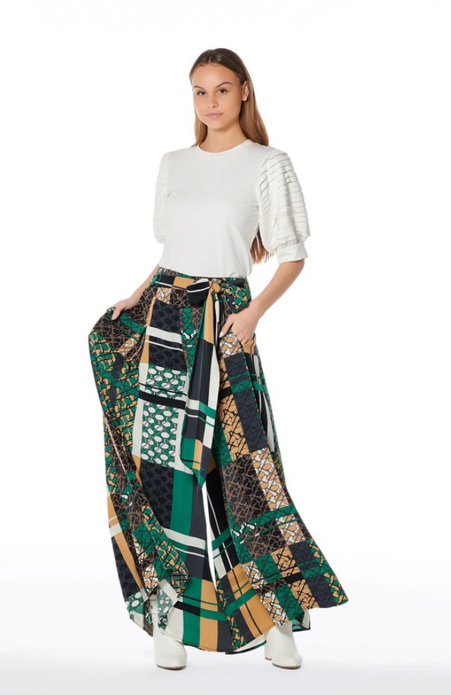Tie Waist Long Palazzo Pants