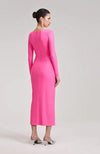 Pink Jersey Midi Dress