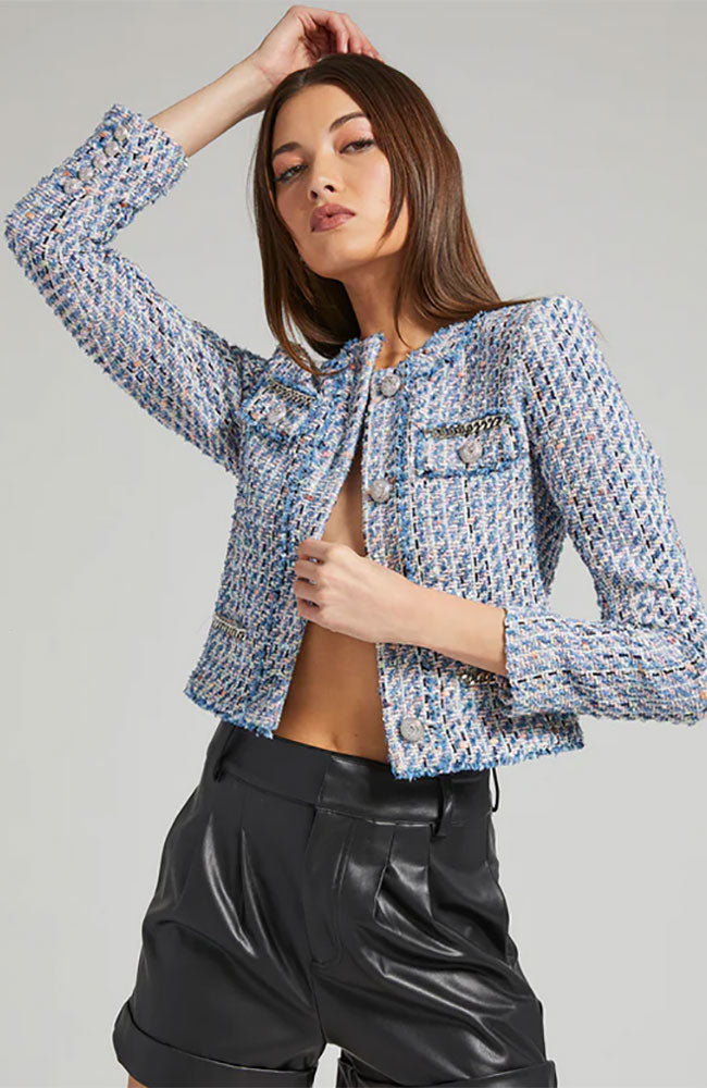 Kristen Tweed Blazer in Pinkand Light Blue