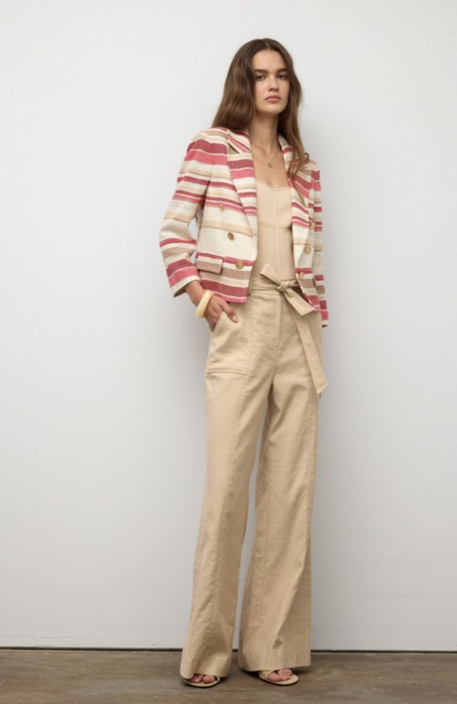 Cropped Jacket in Orange Multi
