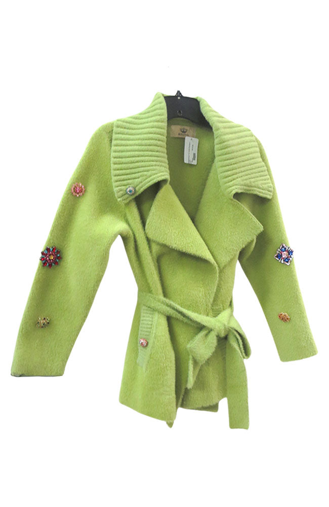 Embellished Tie Waist Cardigan