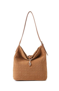 Sandy Suede Handbag in Saddle