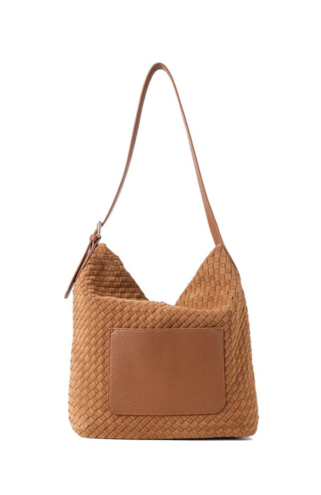 Sandy Suede Handbag in Saddle