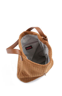 Sandy Suede Handbag in Saddle