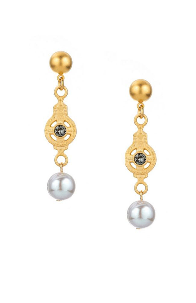 Mini Dunkerque Earrings Pearl Dangles