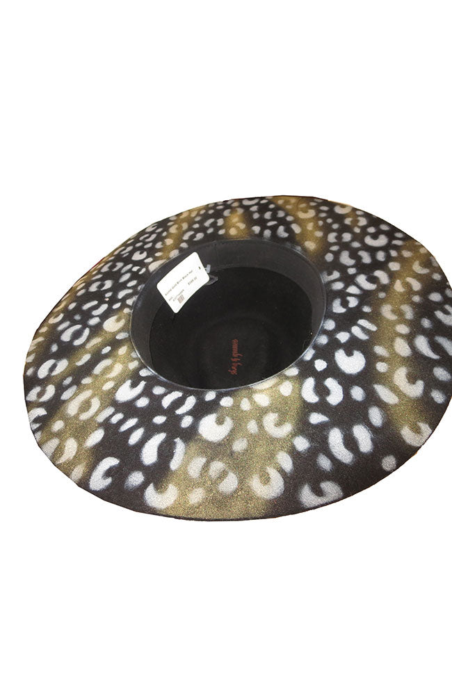 Animal Gold Brim Black Hat