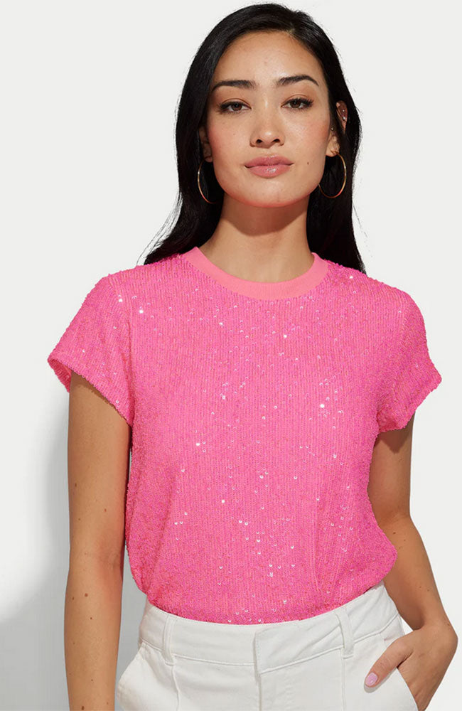 Kai Short Sleeve Sequin Top