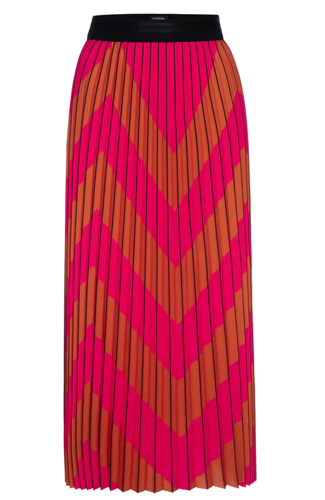 Chevron Pleated Skirt