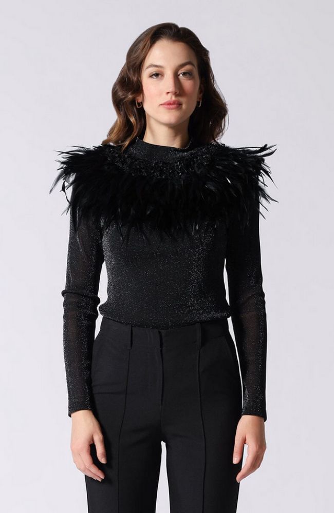 Front Feather Detail Top