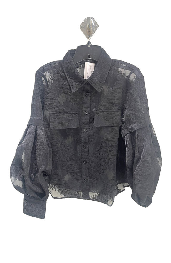 Puff Sleeve Button Down