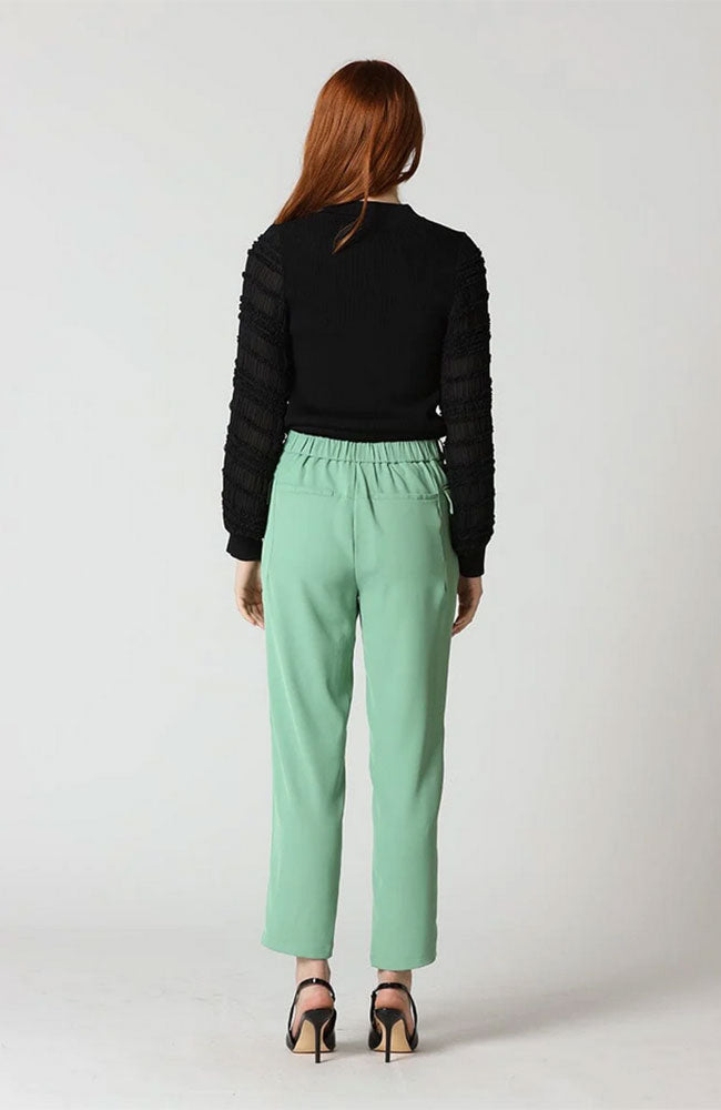 Sheer Ruffle Frill Knit Top