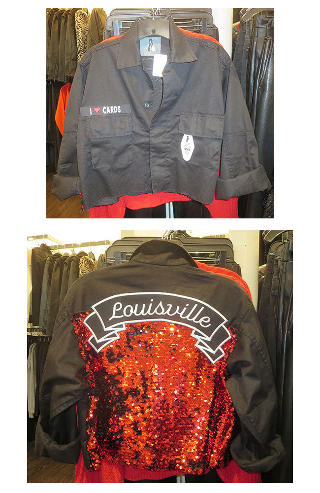 Crop Black LS Cards Jacket