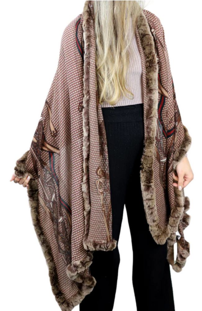 Rex Fur Trim Wrap