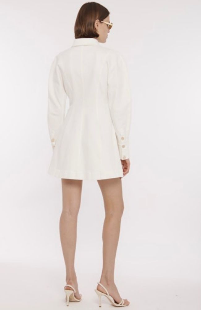 Alexa Denim Seamed Mini Dress shoprodeodrive Alexa Denim Seamed Mini Dress shoprodeodrive