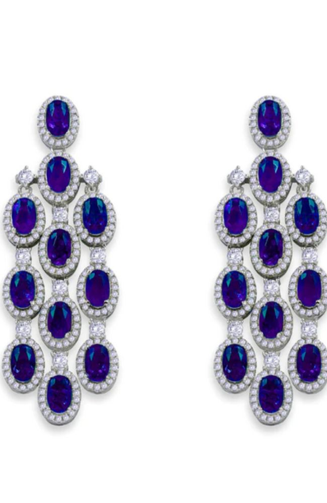 Victoria 18 Sapphire Blue Earring
