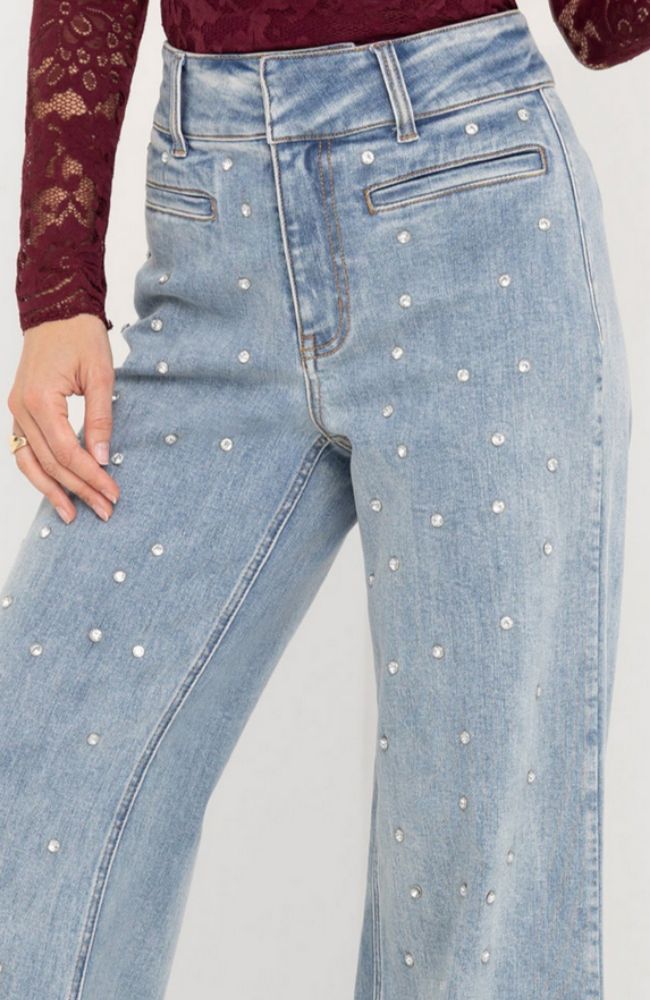 Raquel Crystal Stud Jeans