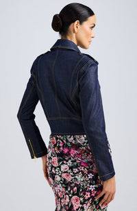 Cosita Sheen Denim Moto Jacket