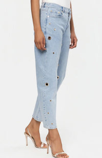 Quincey Grommet Barrel Jeans