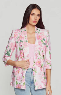 Maren Floral Linen Blazer