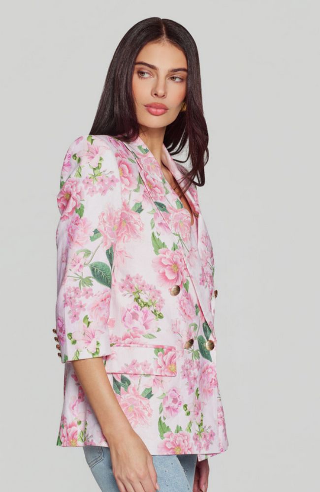 Maren Floral Linen Blazer