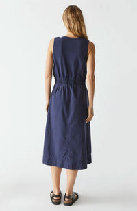 Wilhelmina Rib Mixed Midi Dress