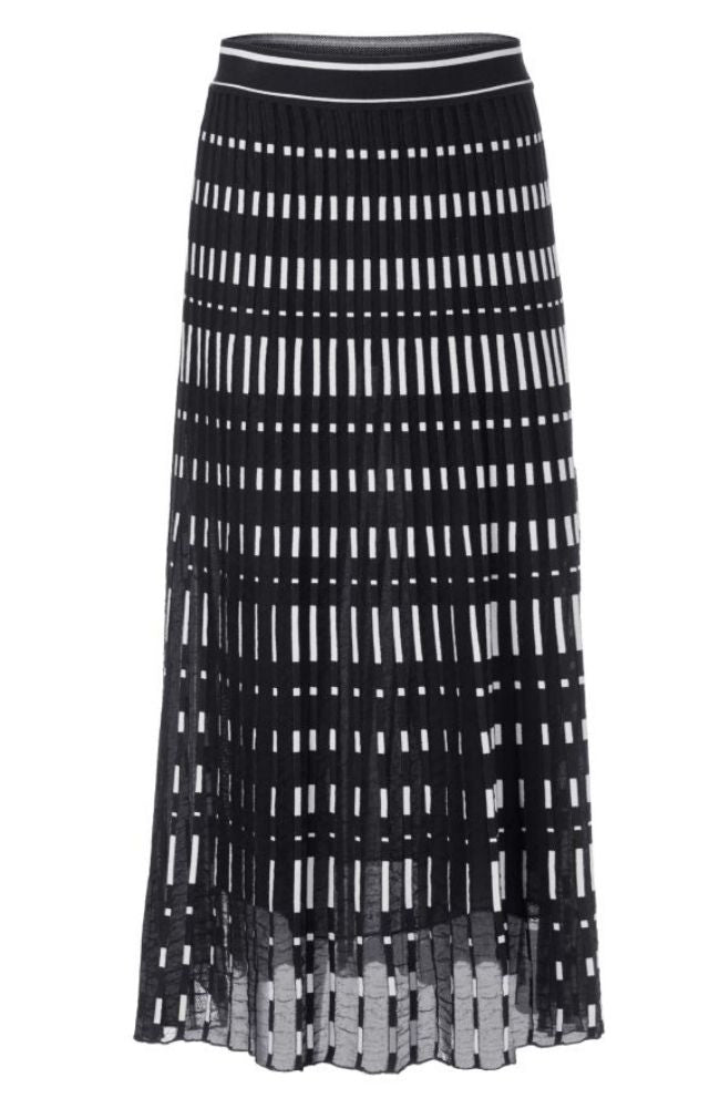 Knit Skirt in Grey Black