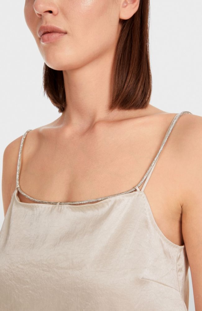 Top with Rhinestone Straps
