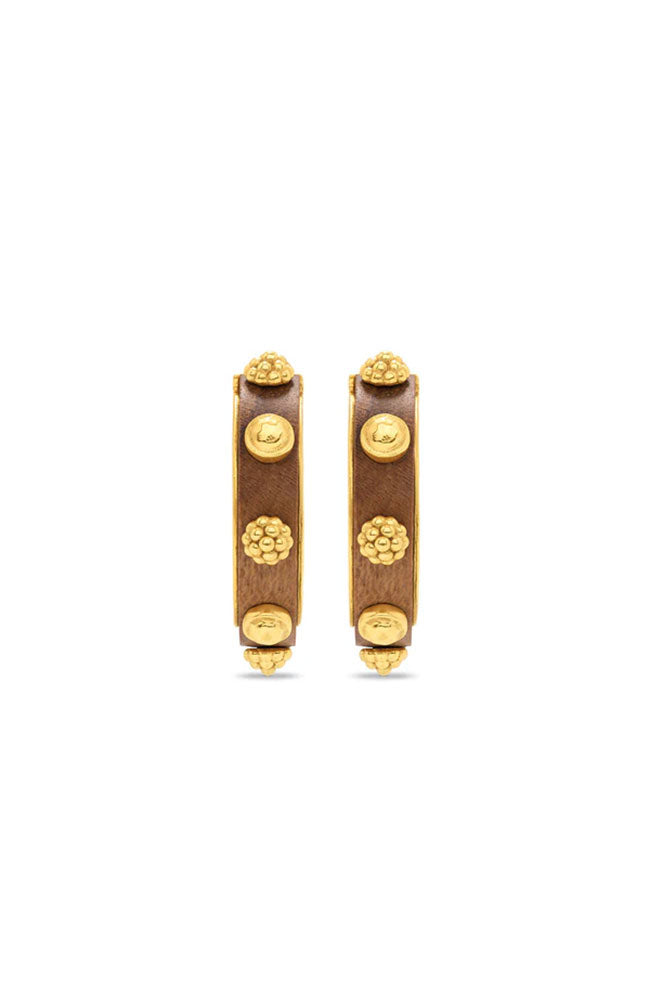 Gaia Hoop EarringsTeak