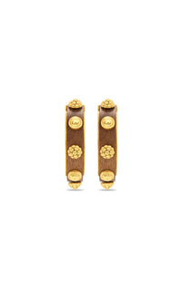 Gaia Hoop EarringsTeak