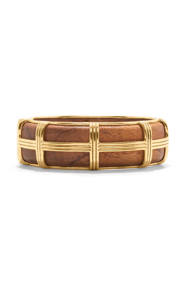Gaia Hinged Bangle Teak