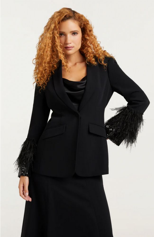 Sequin Feather Cheyenne Blazer