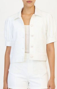 Lace White Denim Ivana Jacket