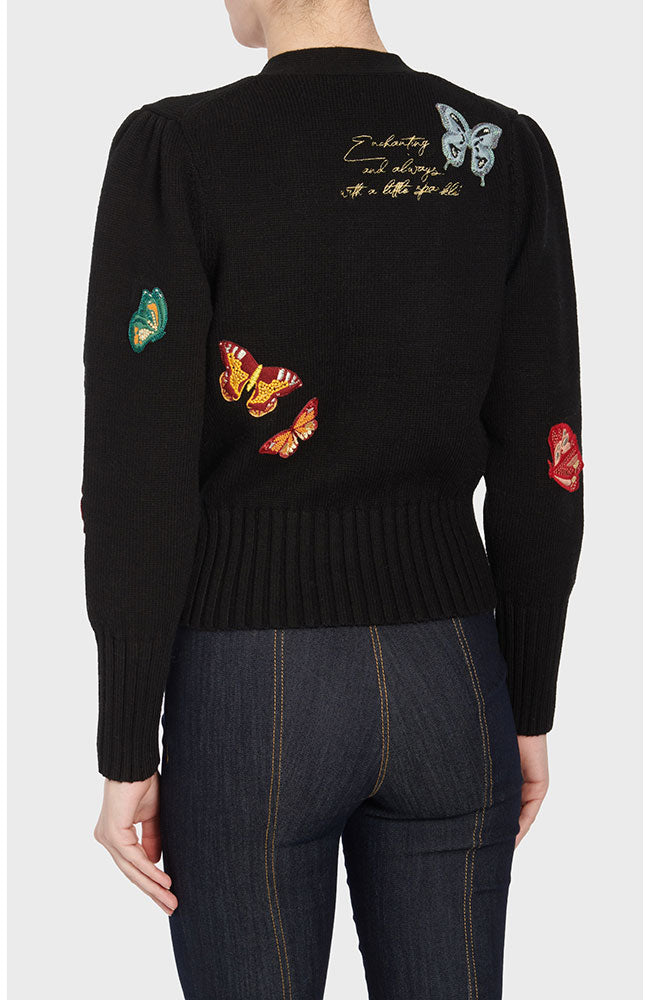 Butterfly Embellished Morgan Cardigan